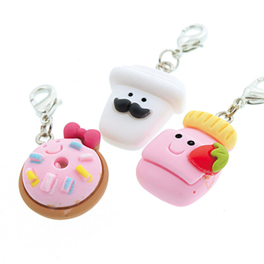 顔ありカフェフード色々ジッパーチャーム/1個売り
