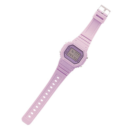 紫／デジタル腕時計
