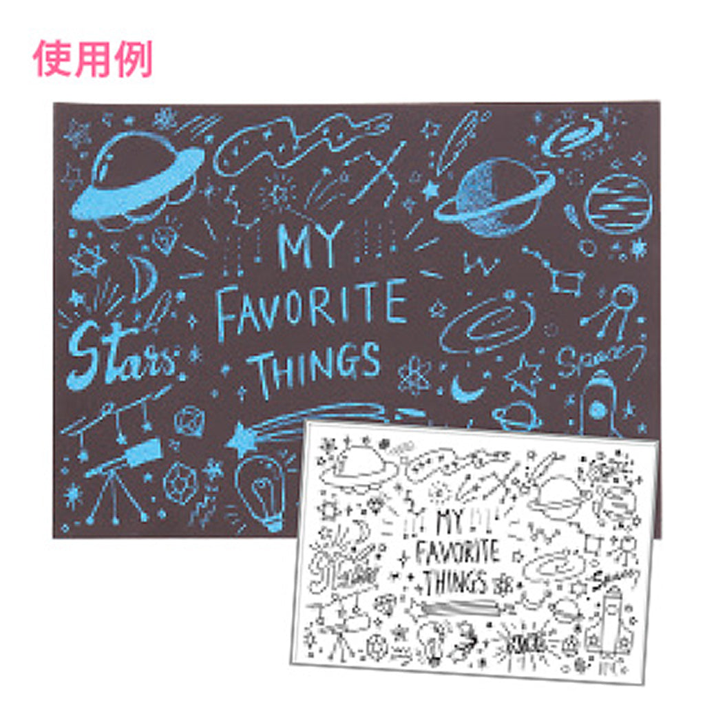 イラスト見本付き単色スクラッチシートセット/1セット売り