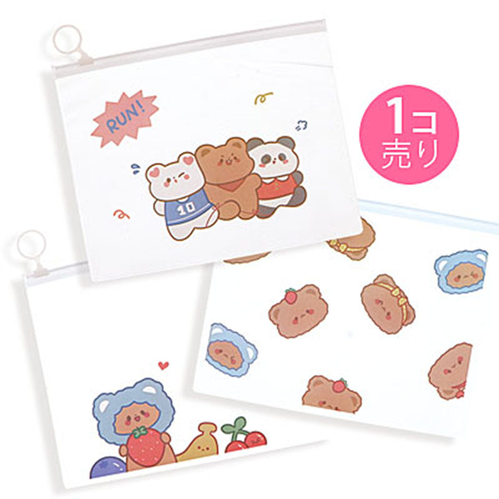 クマと仲間たち柄スライダーケース/1個売り