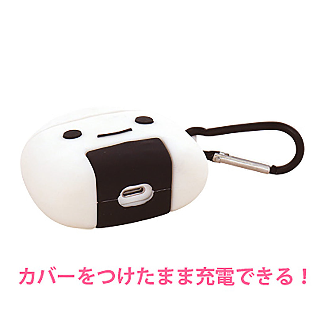 カラビナ付おにぎりワイヤレスイヤホンケースカバー