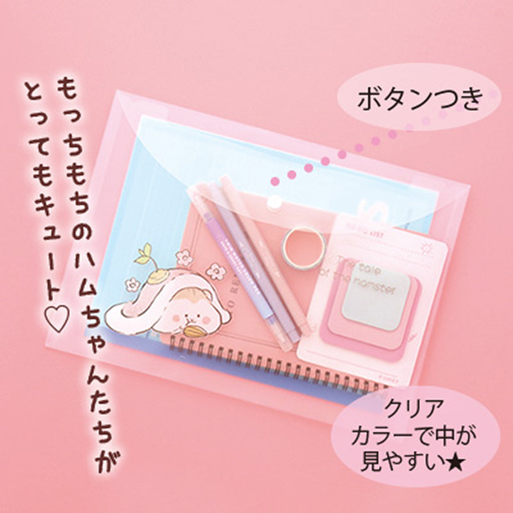 もふもふハムスターボタン付きクリアケース/1個売り