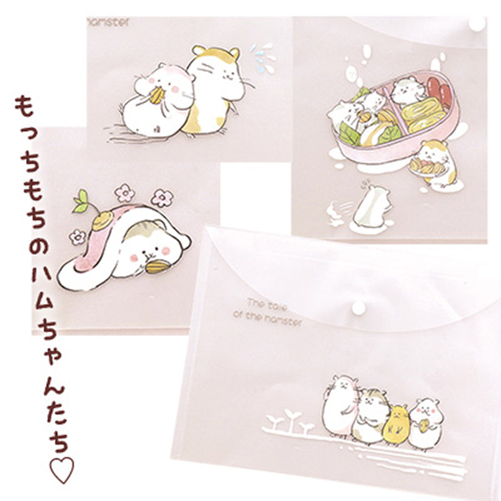 もふもふハムスターボタン付きクリアケース/1個売り