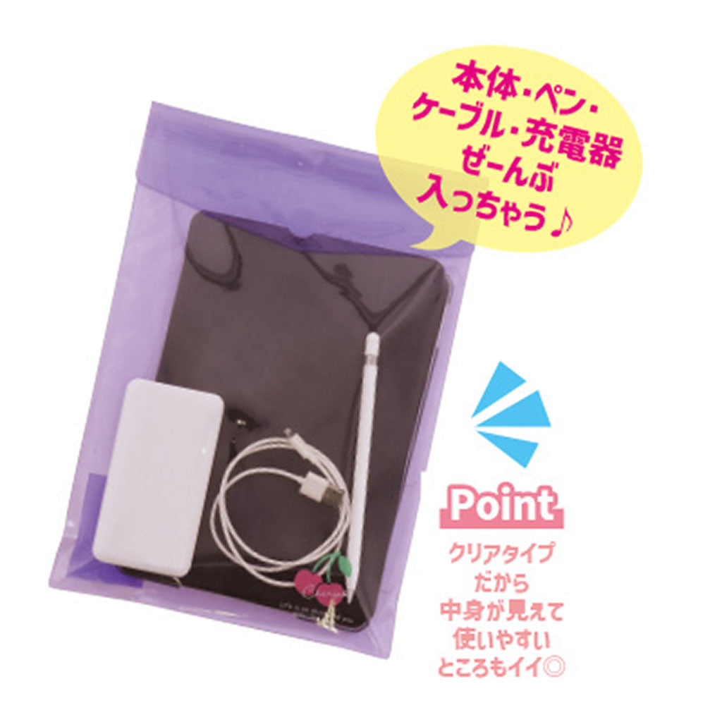 ワンポイント柄タブレット収納ケース/1枚売り