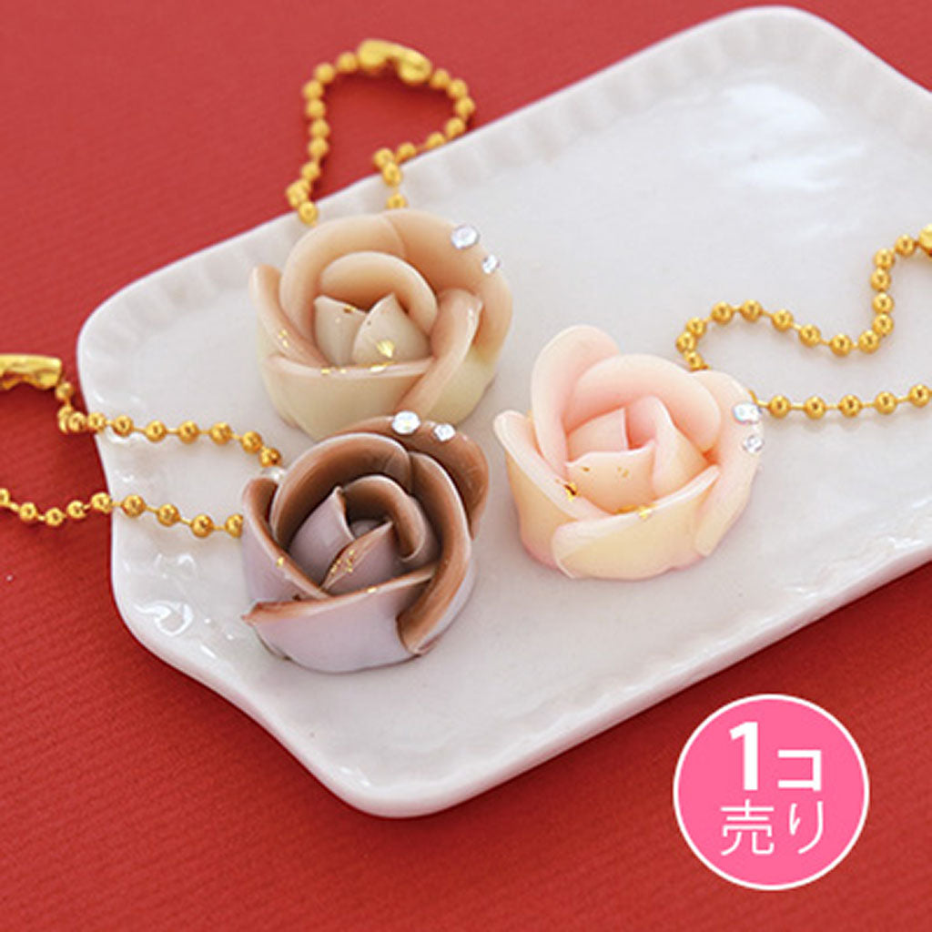 バラ型チョコレート風キーホルダー/1個売り