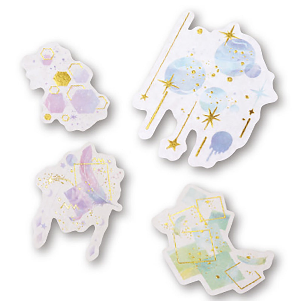 夜空の彼方/箔押しマスキングカットシール/5枚セット