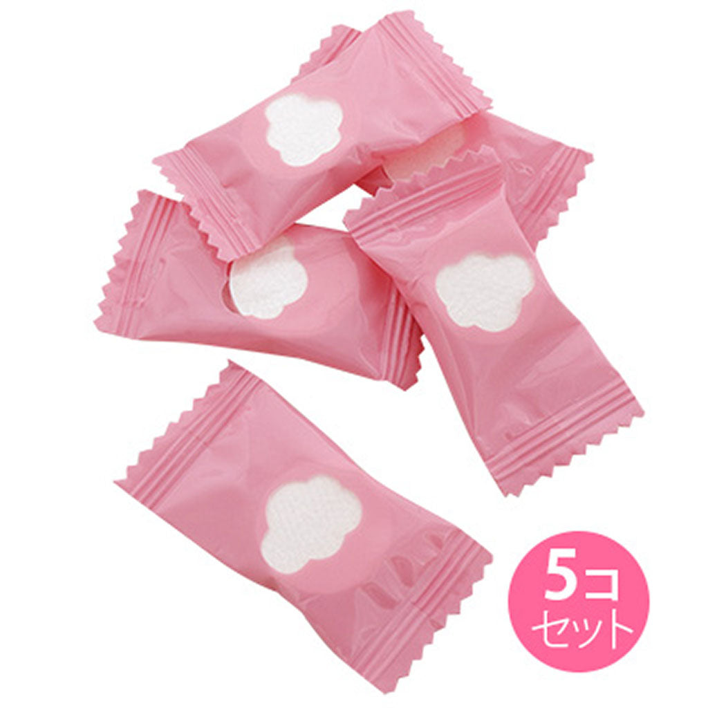 使い捨て水で戻す圧縮ミニタオル/5個セット