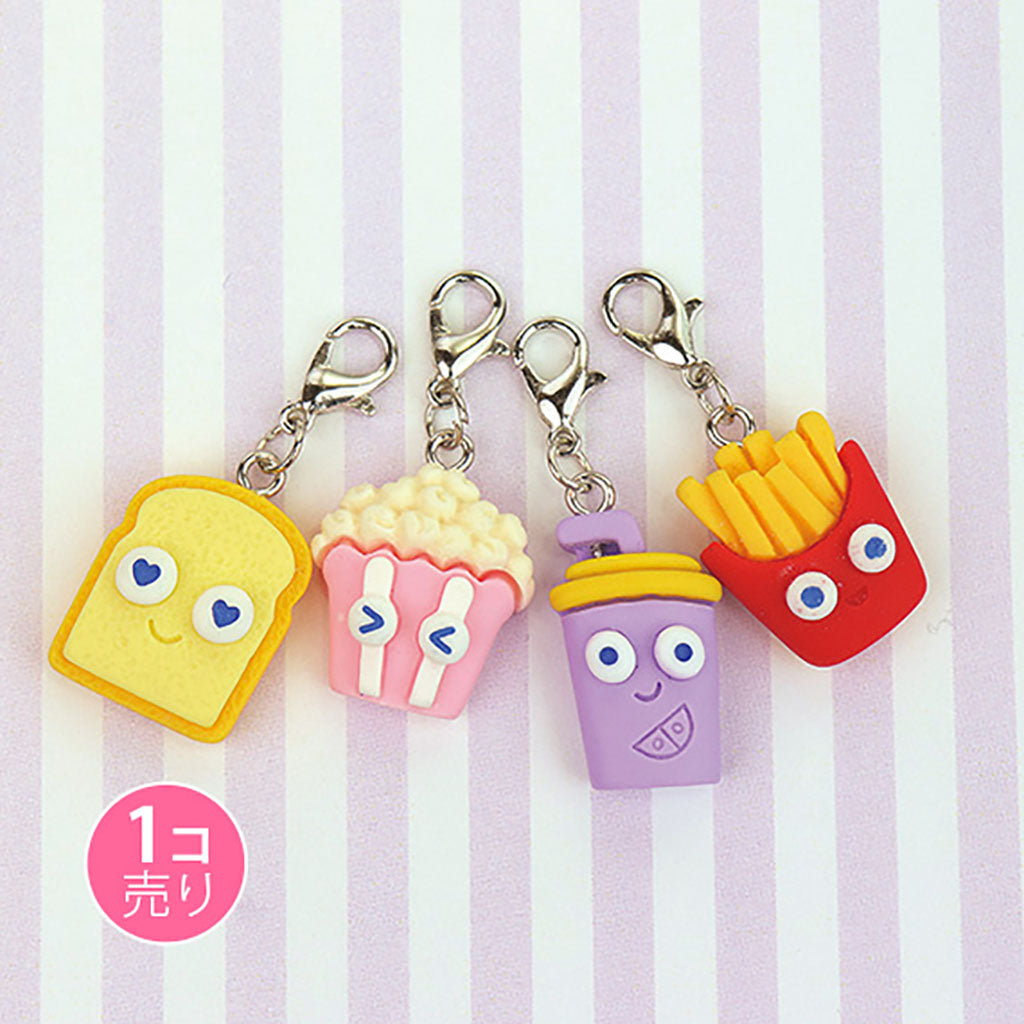 顔付きファストフードジッパーチャーム/1個売り