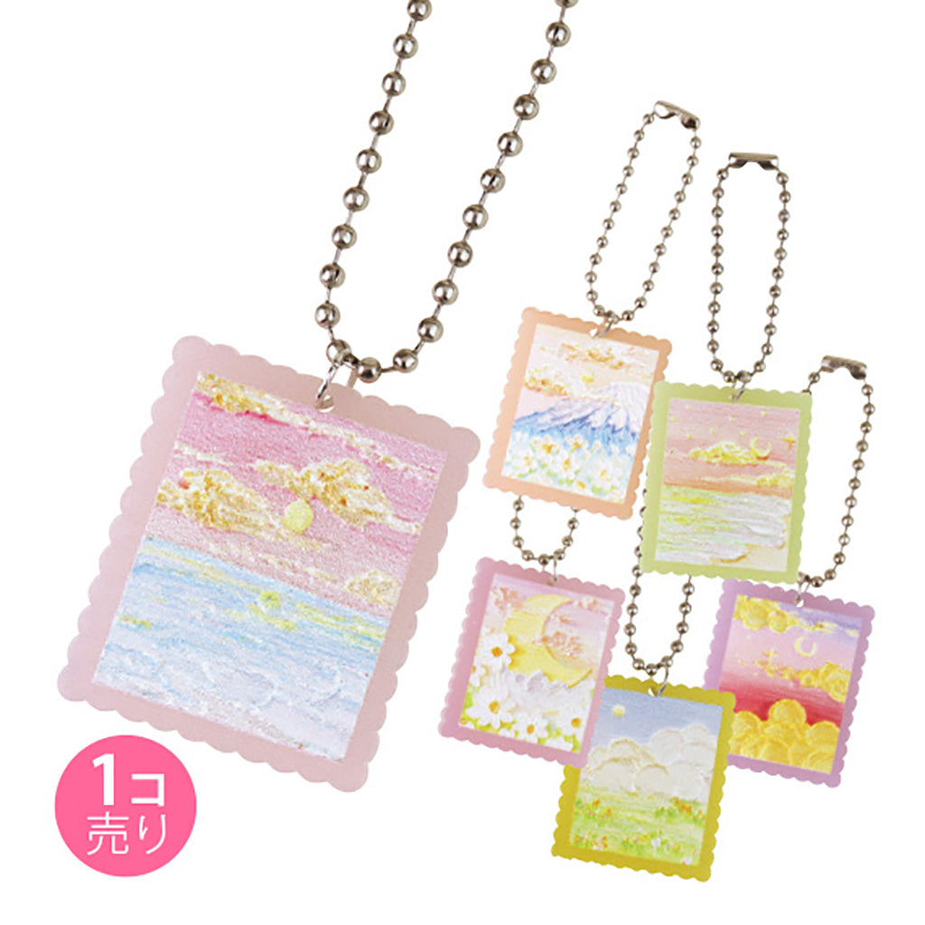 絵画風/風景デザインのキーホルダー/個売り