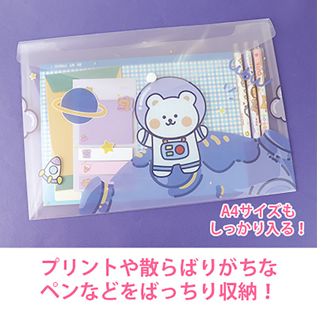 アニマル宇宙飛行士/ボタン付きクリアケース/1個売り