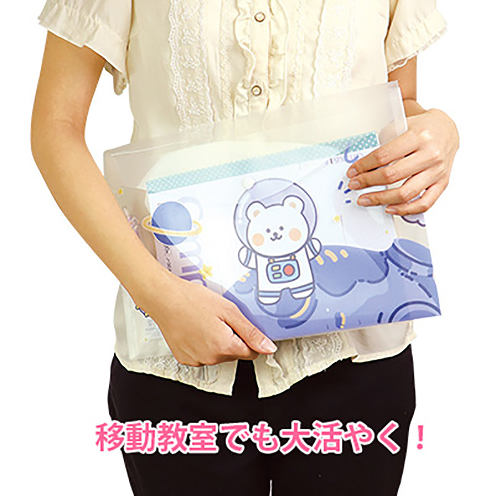 アニマル宇宙飛行士/ボタン付きクリアケース/1個売り