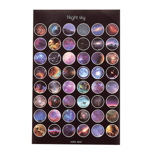 いろいろ宇宙デザインのラウンドシール