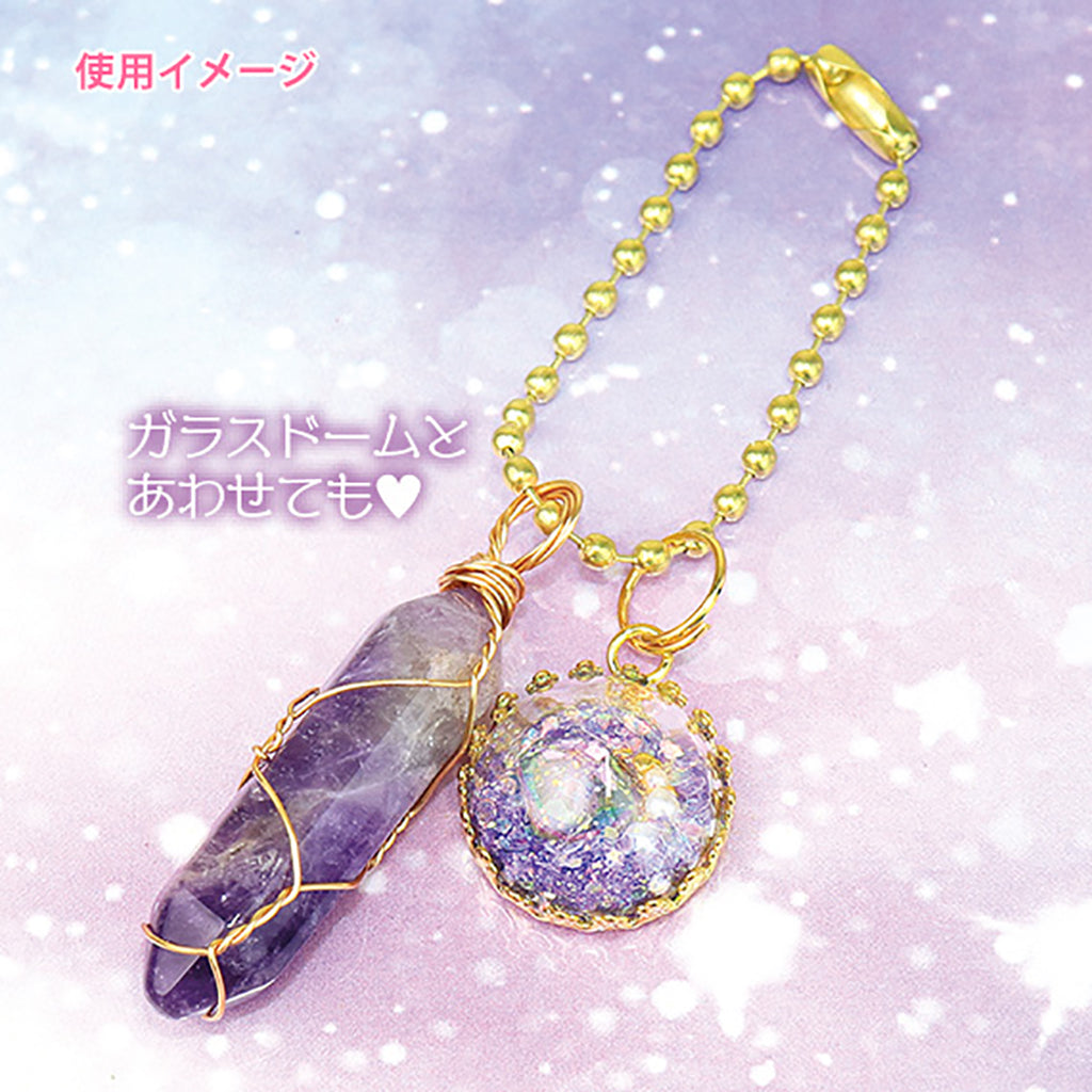 アメシスト/ネックレス&キーホルダー2way天然石チャームセット
