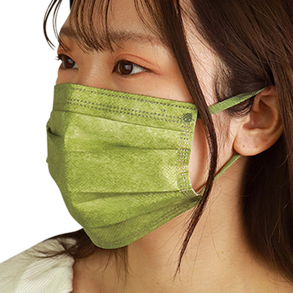 緑茶の香り／香り付き不織布マスク２枚セット