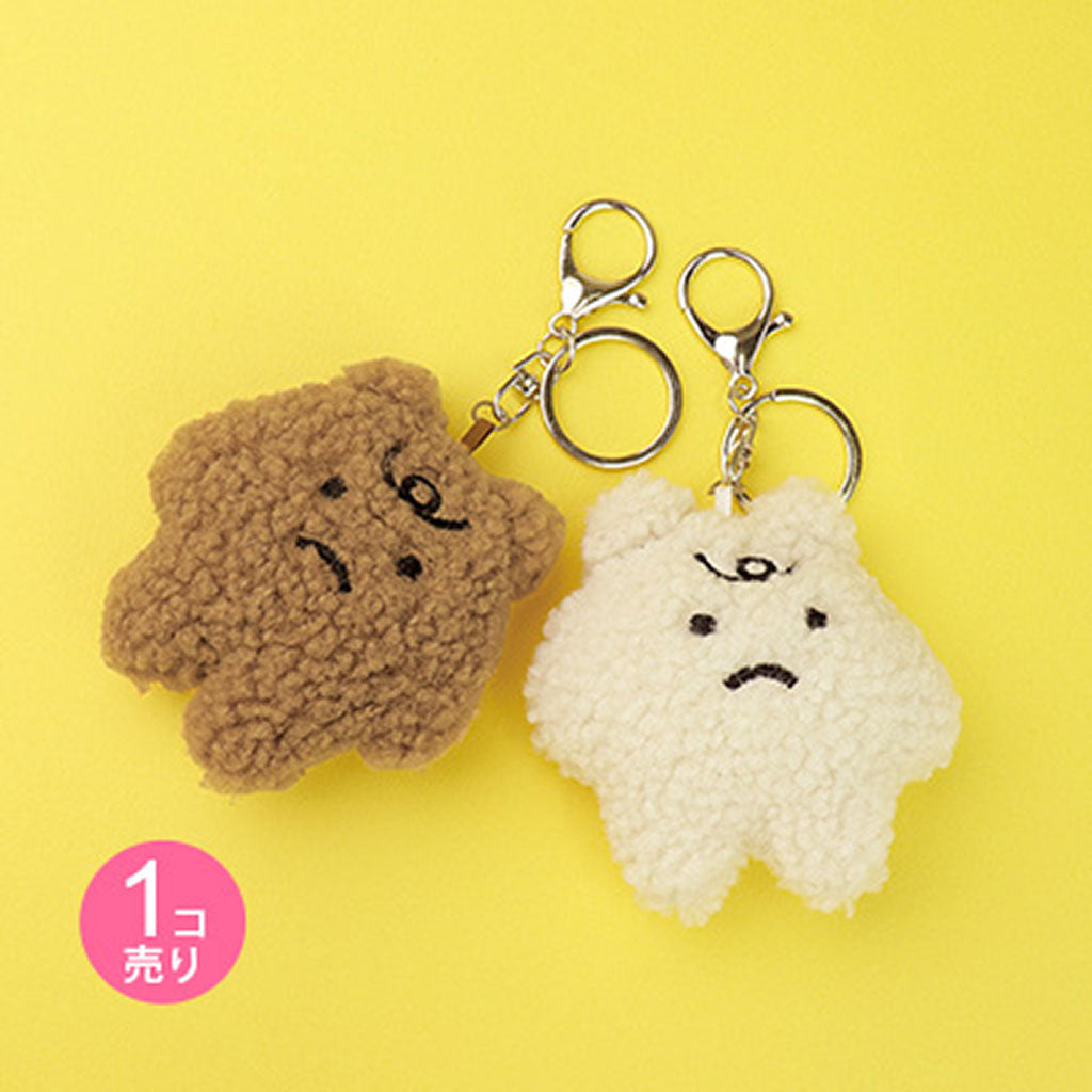 韓国風もこもこクマちゃんぬいぐるみキーホルダー/1個売り