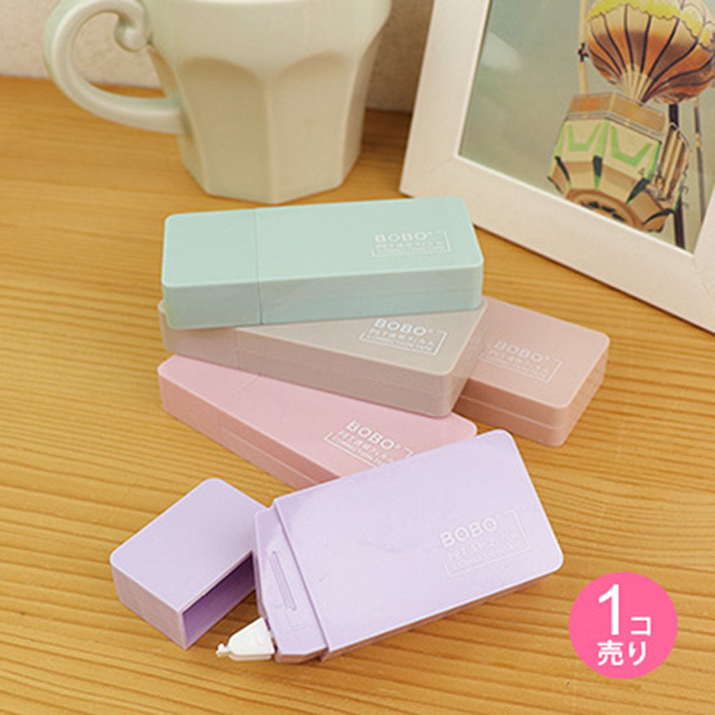 くすみカラーのコンパクト修正テープ/1個売り