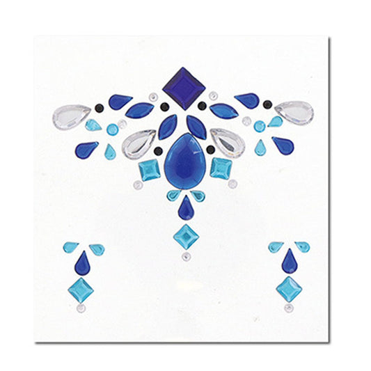 ブルー系/アラビアン風ストーンフェイスシール