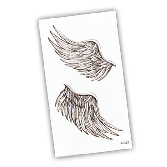 黒／天使の羽根タトゥーシール