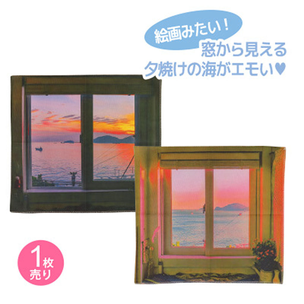 夕焼け空の窓風タペストリー/1枚売り