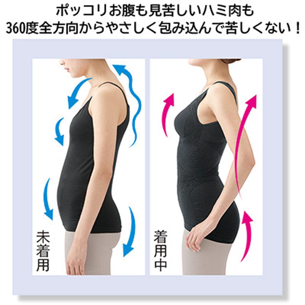 黒L~LL/骨盤と姿勢をケアする美姿勢マーメイドインナー
