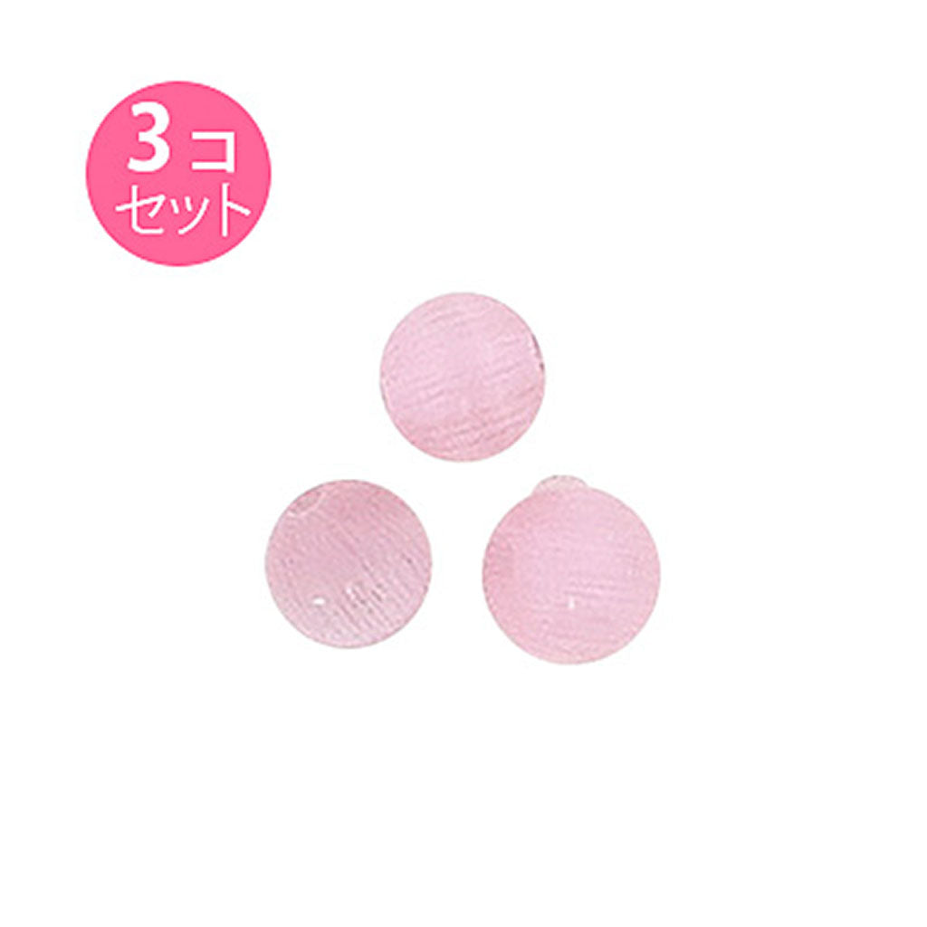 ローズクォーツ/天然石風ビーズ3個セット