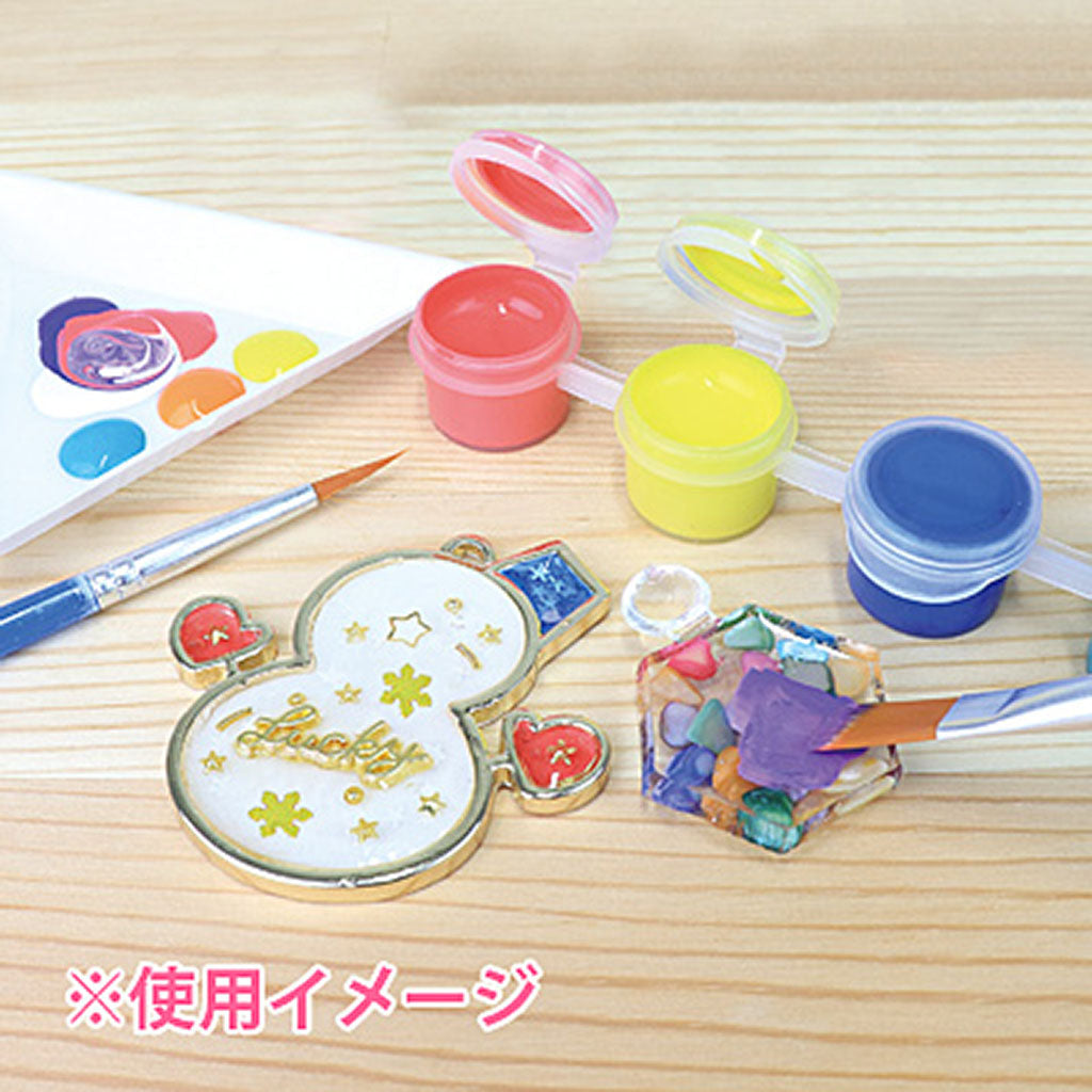アクリル絵の具8色と筆2本セット