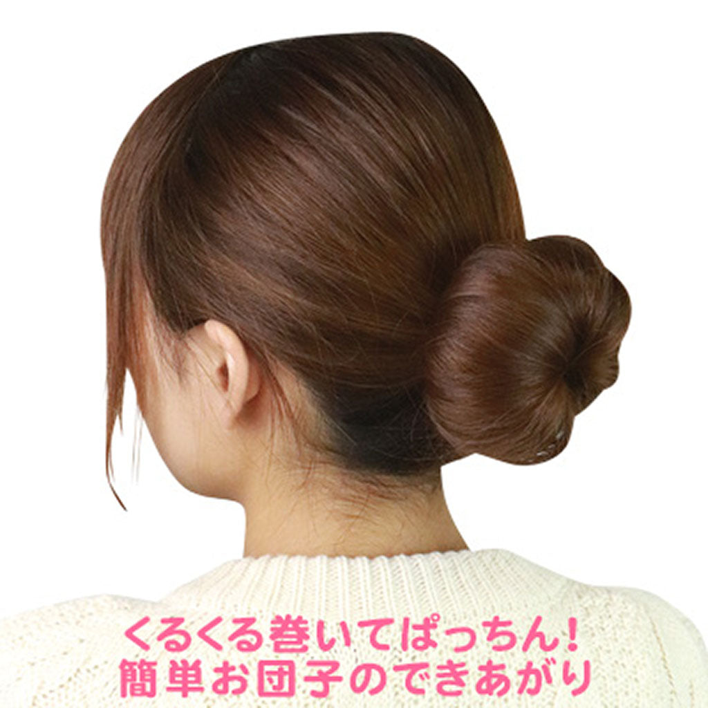 ダークブラウン/ぱっちんお団子ヘアアレンジメーカー