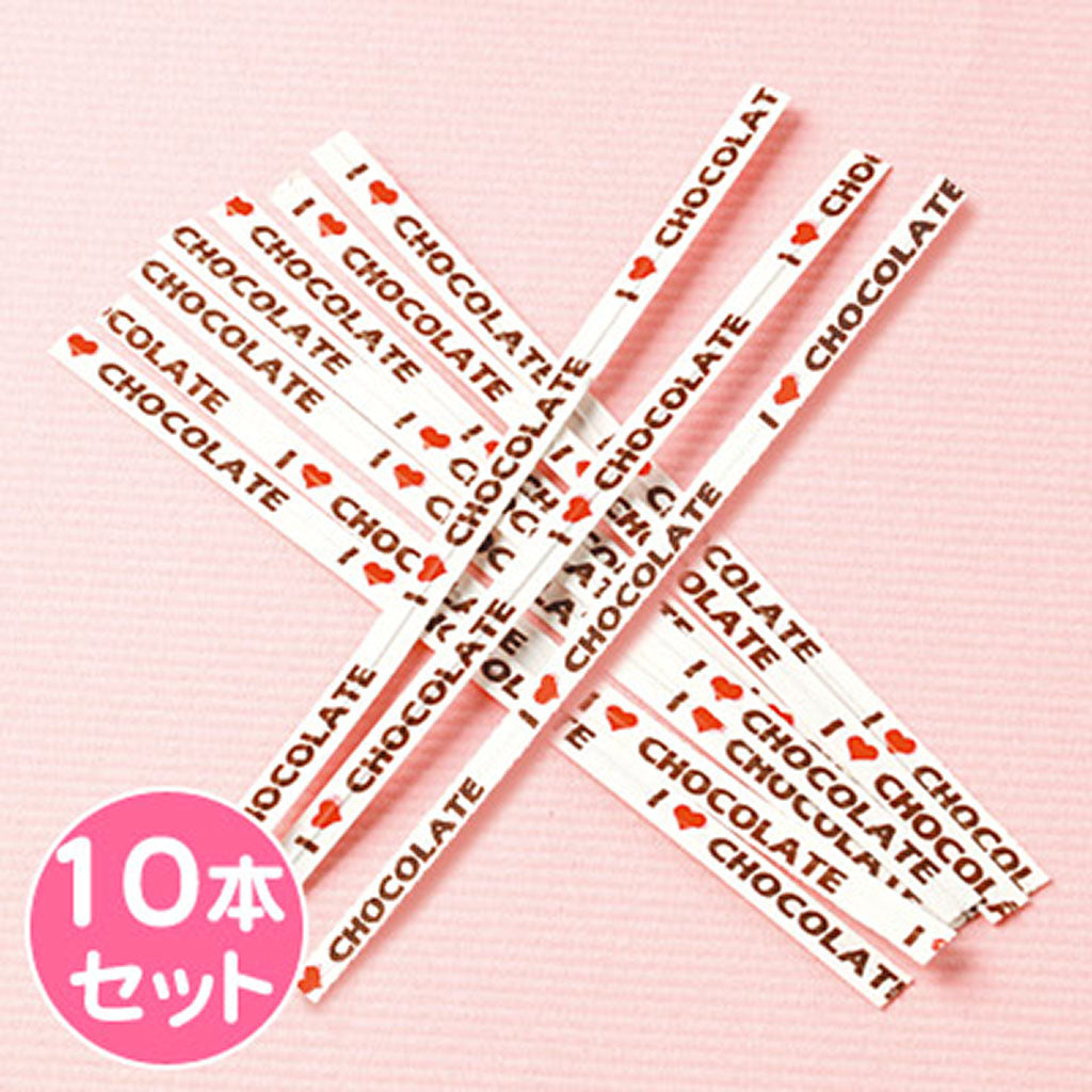 白/英字柄ラッピングタイ10本セット