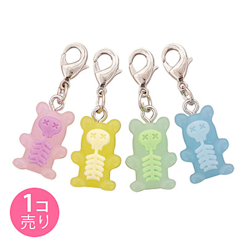 クマ型ガイコツジッパーチャーム/1個売り