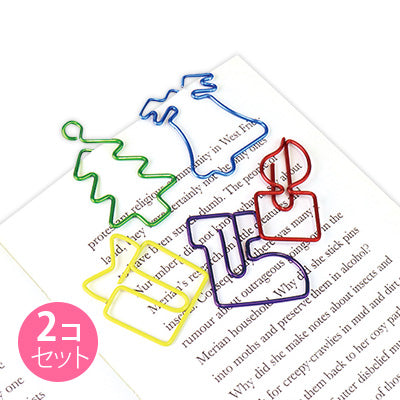 クリスマスモチーフクリップ/2個セット