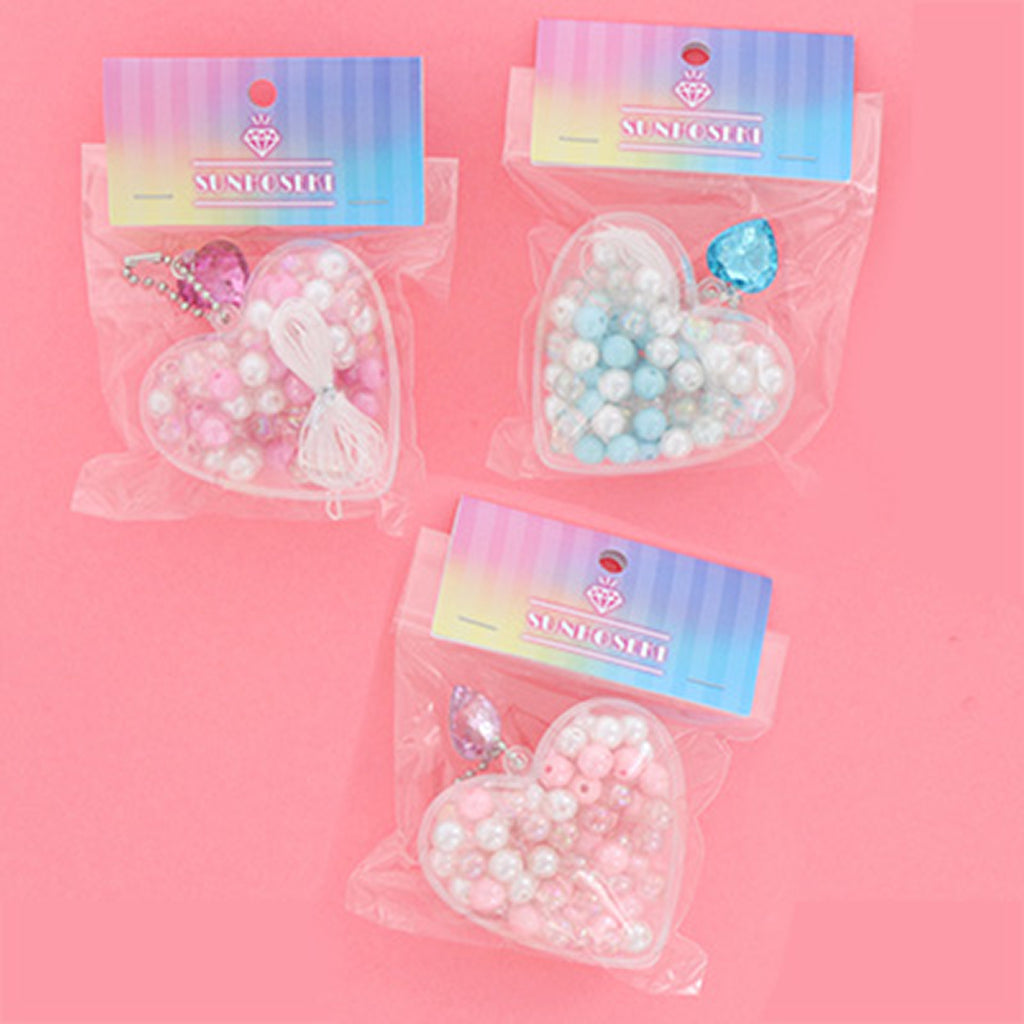 ハートカプセル入りビーズアクセサリーキット/1セット売り