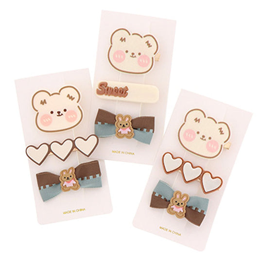 くまちゃんMIXヘアクリップ/3個セット