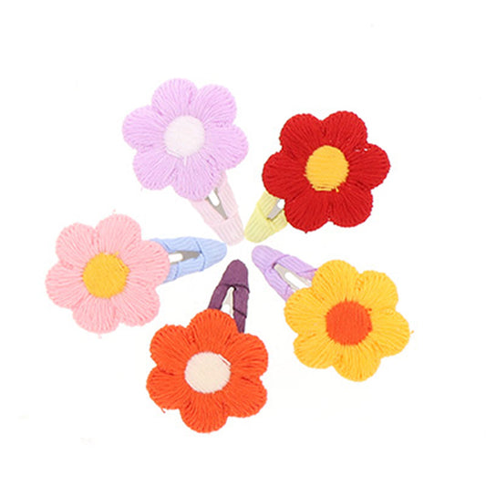 カラフルお花ミニパッチンどめ/5個セット