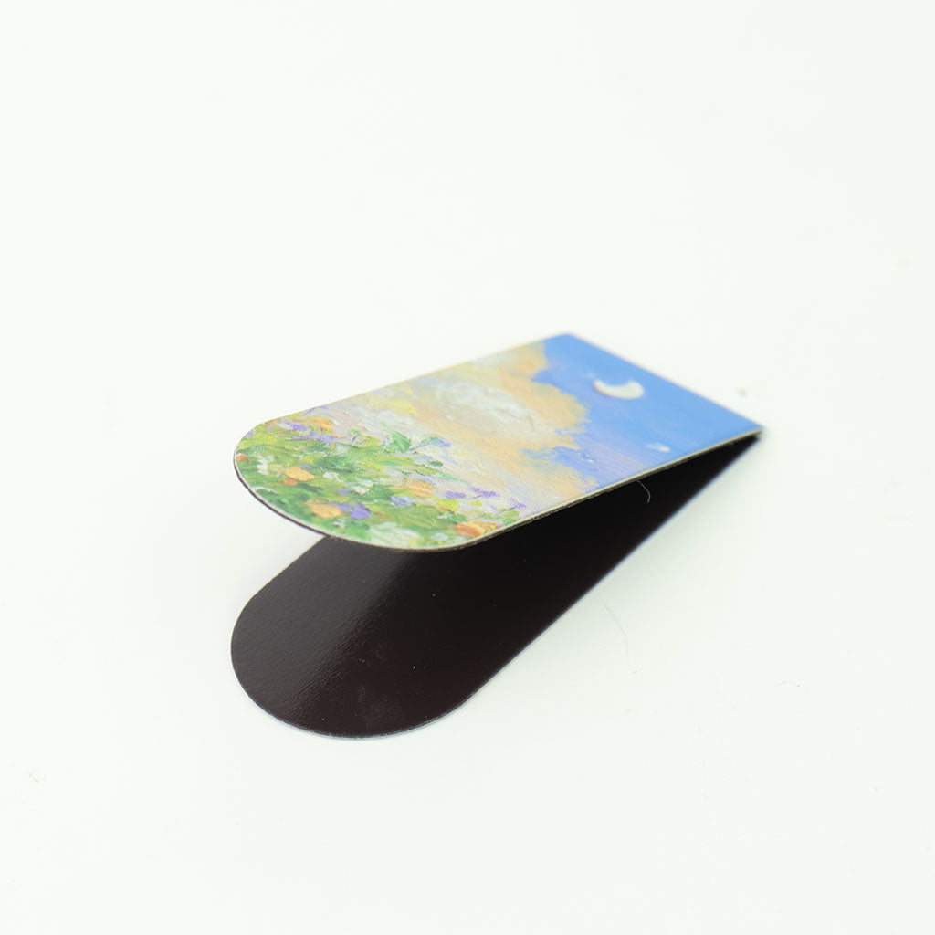 絵画風風景イラストのマグネットしおり/1個売り