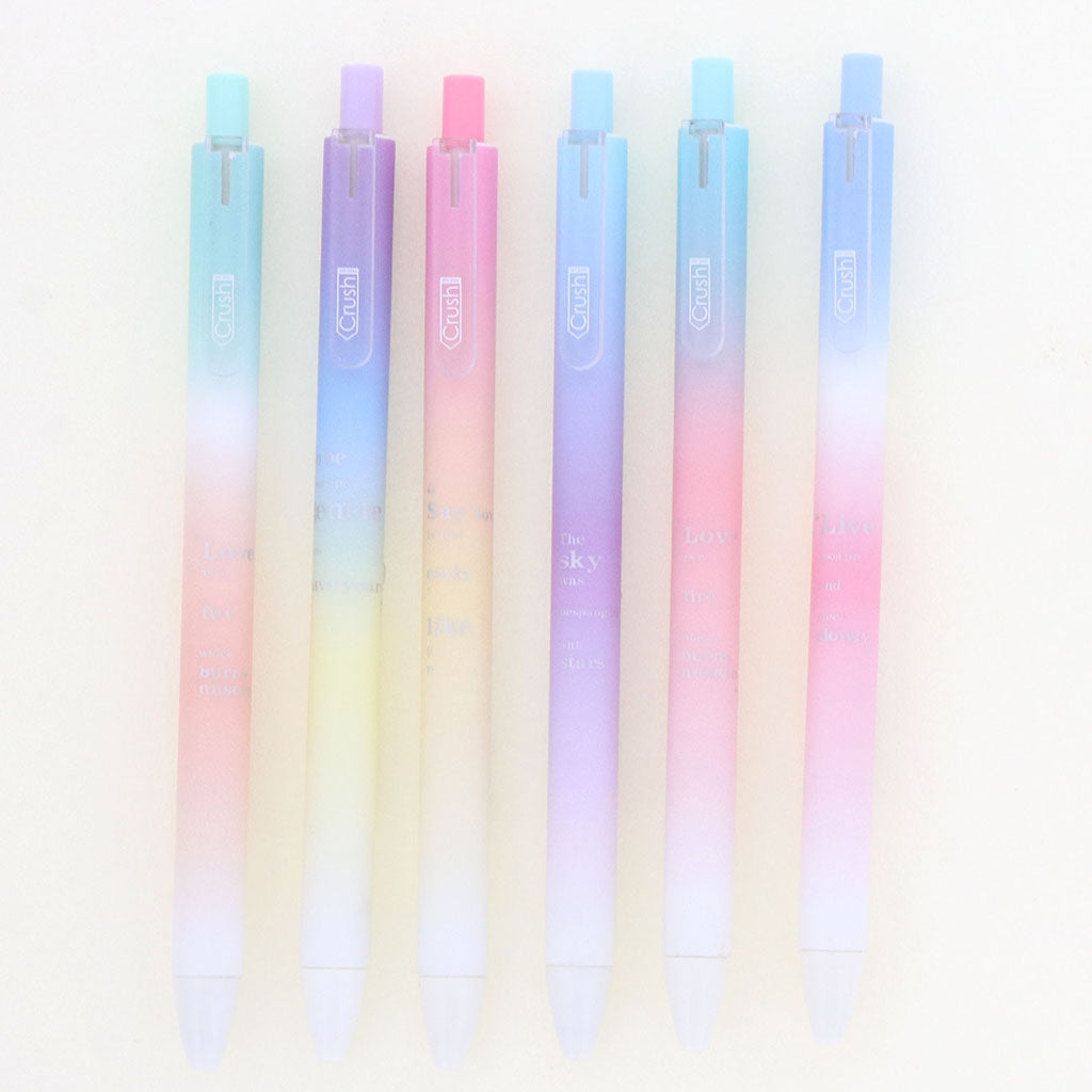 英字入りパステルグラデーション水性ボールペン/1本売り