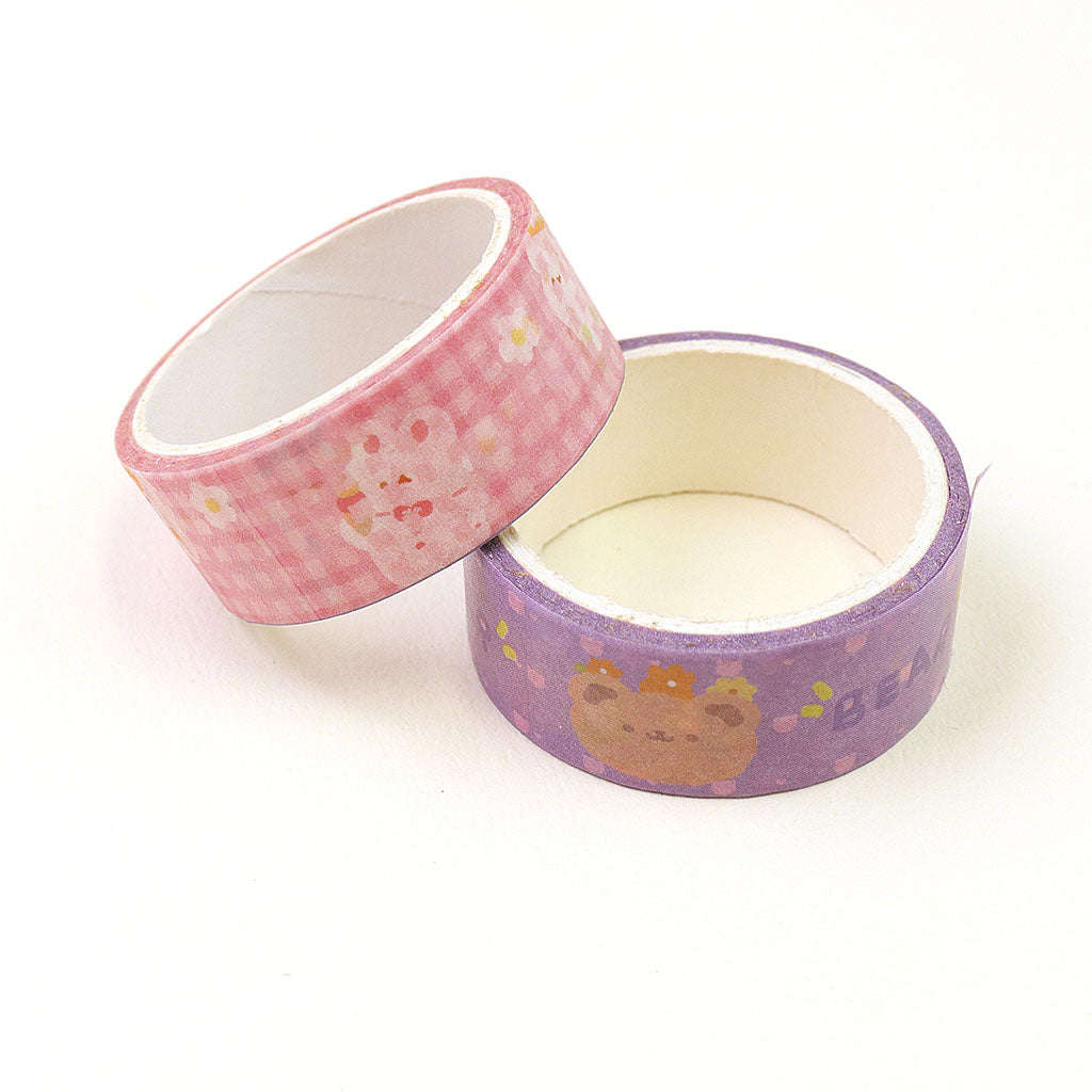 ゆるくてかわいいクマ&うさぎマスキングテープ/1個売り