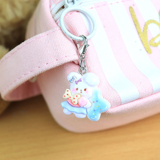 甘々ガーリークマさん&うさぎさんジッパーチャーム/1個売り