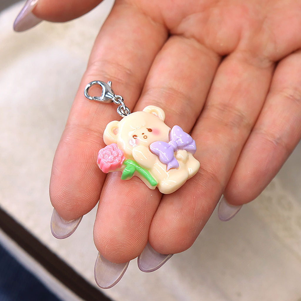 甘々ガーリークマさん&うさぎさんジッパーチャーム/1個売り