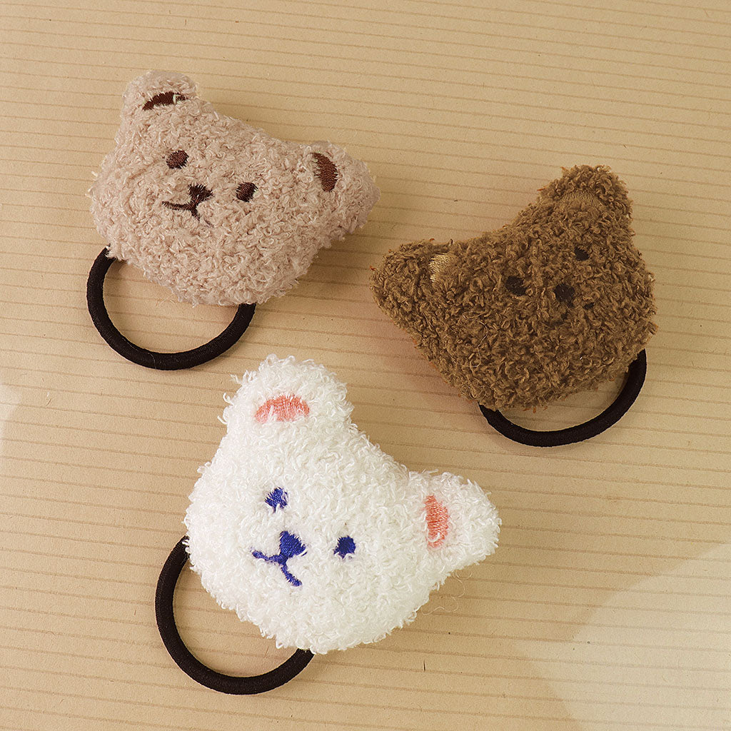 ふわふわクマちゃんのお顔ヘアゴム/1個売り