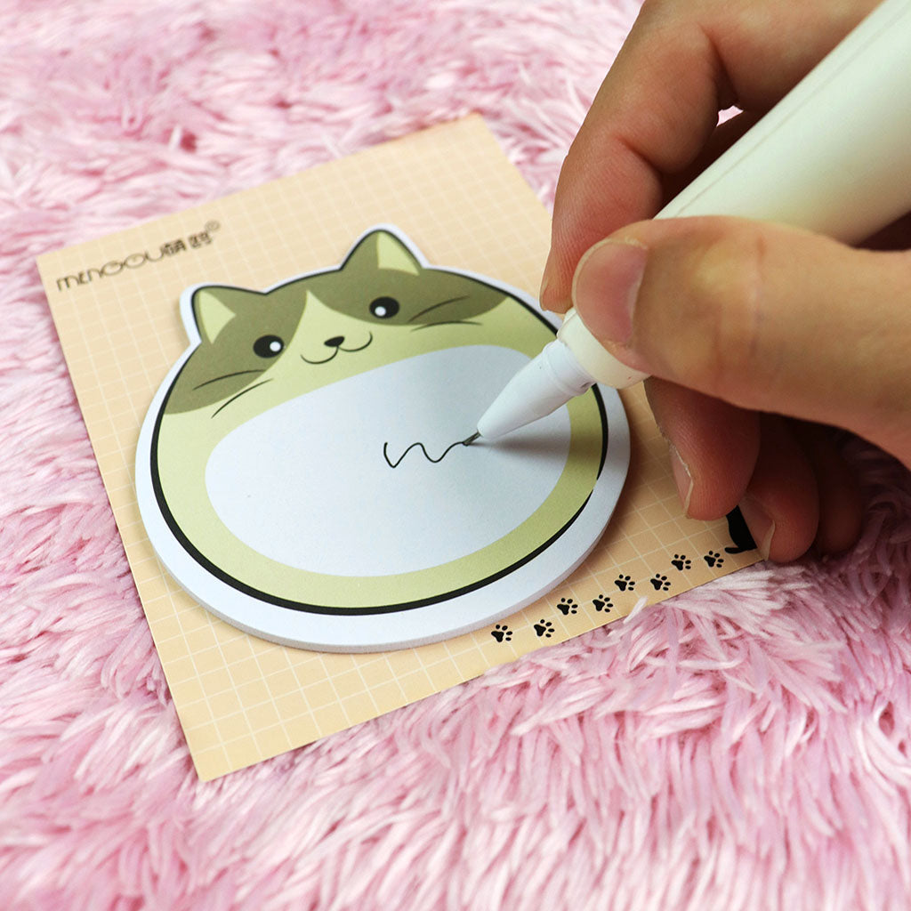 いろいろ柄のまん丸にゃんこはってはがせるメモ/1個売り