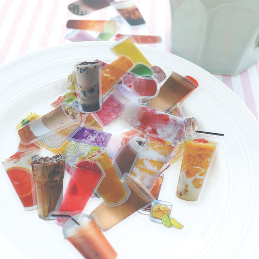 いろいろおしゃれドリンクカットシール/7枚セット