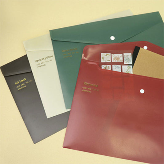 シックカラー/ボタン付きクリアケース/1個売り