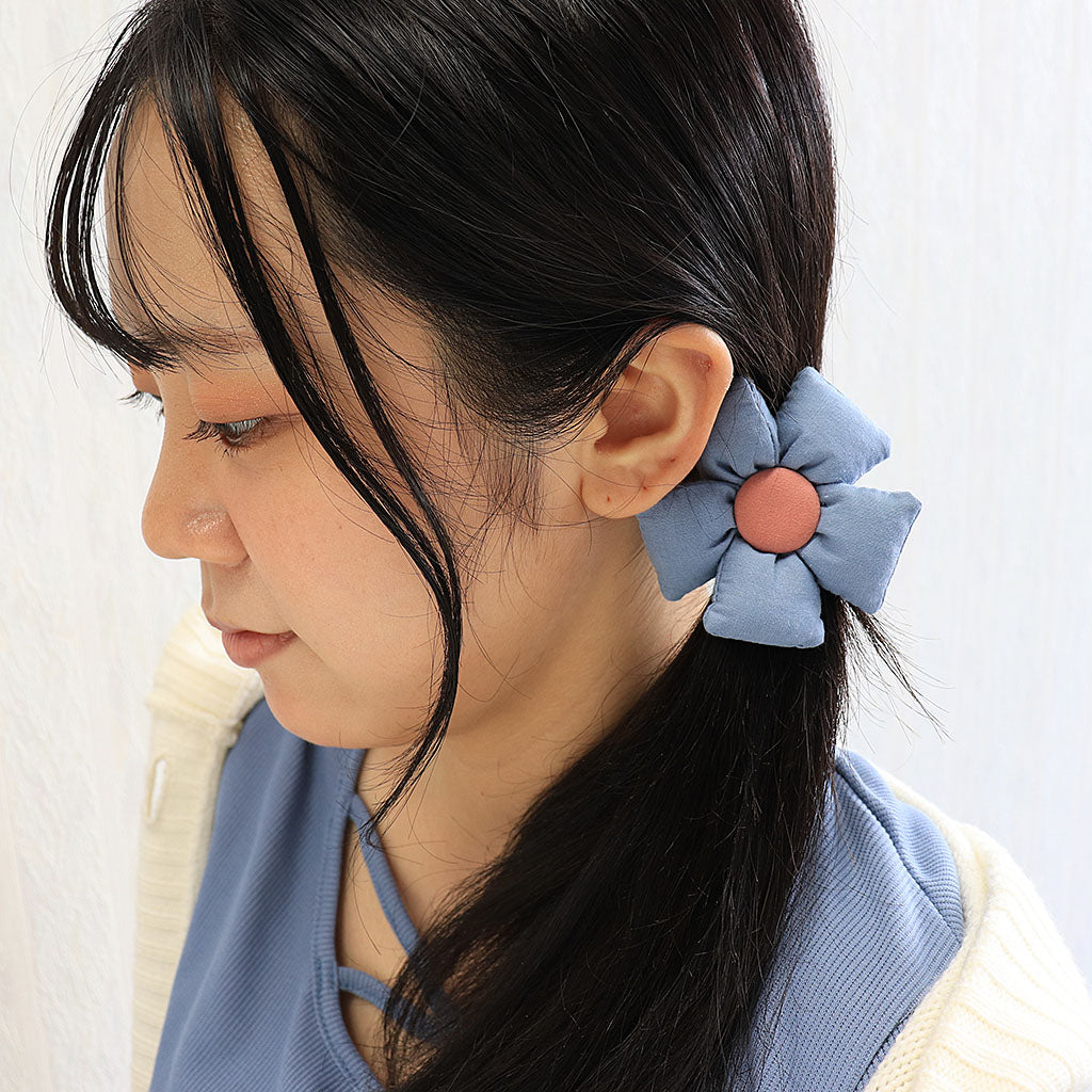 ふっくら大きめフラワーヘアゴム/1個売り