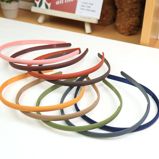 くすみマットカラー細めカチューシャ/1個売り