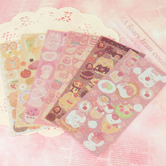 フード系/アニマルホログラムシール/1枚売り