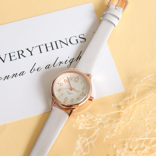 グレー/シンプルガーリー防水腕時計