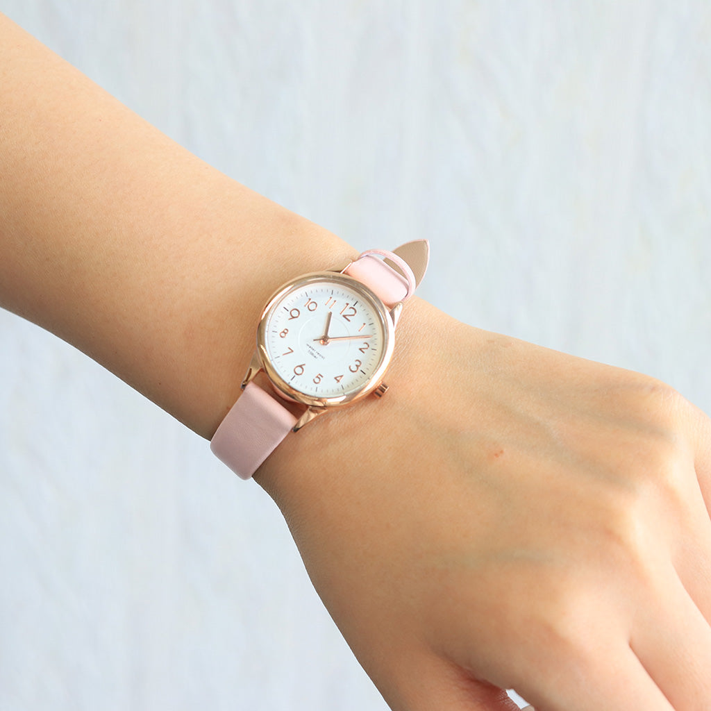 ピンク／シンプルガーリー防水腕時計 – SUNHOSEKI