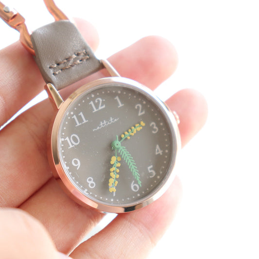 ミモザ/カラビナキーホルダーウォッチ