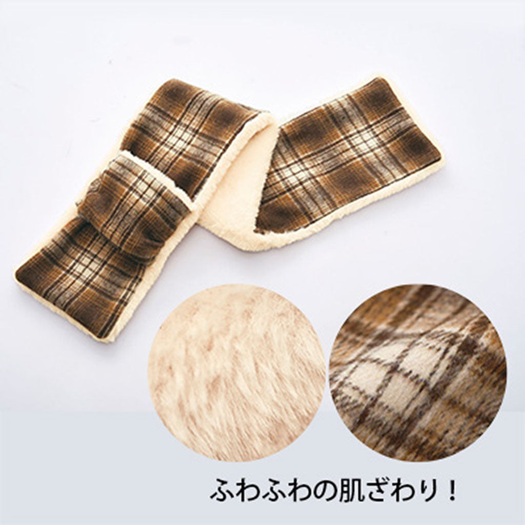 ライトベージュ/キュッと通すだけ2WAYリバーシブルマフラー