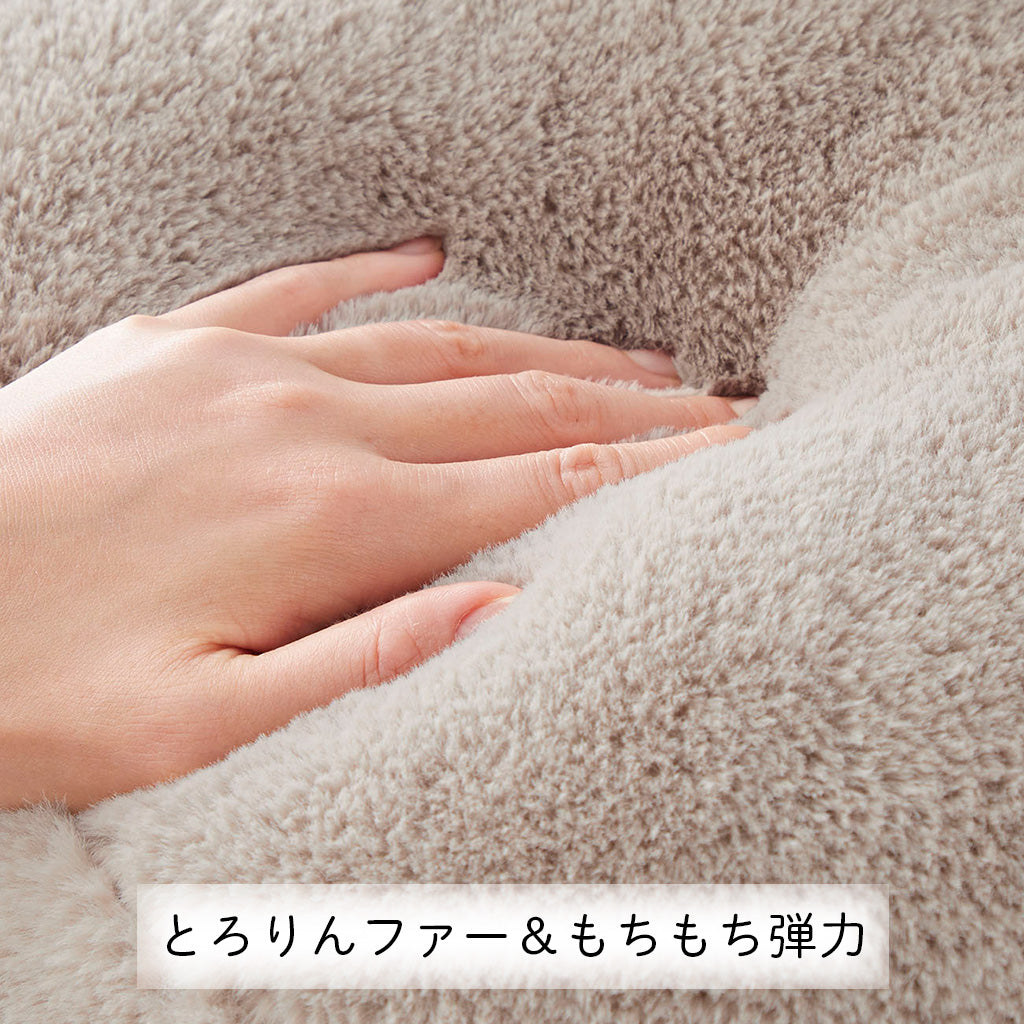 グレージュ/腰ぬく包まれクッション